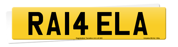 Registration number RA14 ELA